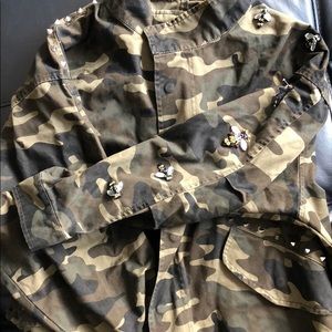 Camo embellished jacket